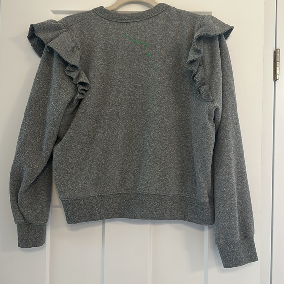 Clare V Gray Ruffle Sweatshirt - Picture 2 of 5